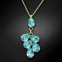 Diamond Sky Jewelry Kaklo papuošalas moterims DiamondSky "Amber II (Aqua Bohemica)" su Preciosa kristalais