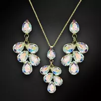 Diamond Sky Jewelry Papuošalų rinkinys moterims DiamondSky "Amber II (Aurore Boreale)" su Preciosa kristalais