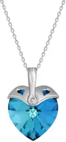 Diamond Sky Jewelry Kaklo papuošalas moterims DiamondSky "Cupid (Bermuda Mėlyna)" su Swarovski kristalais