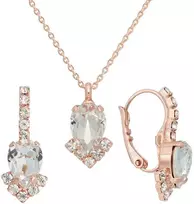 Diamond Sky Jewelry Papuošalų rinkinys moterims DiamondSky "Leonora II" su Preciosa kristalais