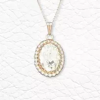 Diamond Sky Jewelry Kaklo papuošalas moterims DiamondSky "Solar Illusion" su Swarovski kristalais