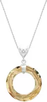 Diamond Sky Jewelry Kaklo papuošalas moterims DiamondSky "Cosmic Ring (Golden Shadow)" su Swarovski kristalais