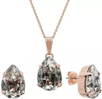 Diamond Sky Jewelry Papuošalų rinkinys moterims DiamondSky "Venus II (Sidabrinis Patina)" su Swarovski kristalais