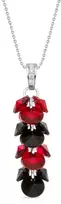 Diamond Sky Jewelry Kaklo papuošalas moterims DiamondSky "Flamenco (Scarlet / Jet)" su Swarovski kristalais