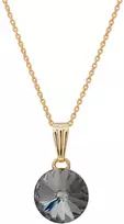 Diamond Sky Jewelry Kaklo papuošalas moterims DiamondSky "Clarice II (Sidabrinis Night)" su Swarovski kristalais