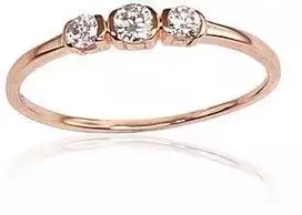 Auksinis žiedas su deimantais Diamond Sky "Golden Love VIII"