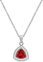 Diamond Sky Jewelry Sidabrinis kaklo papuošalas moterims DiamondSky „Elemental Magic (Scarlet)“ su Swarovski kristalais