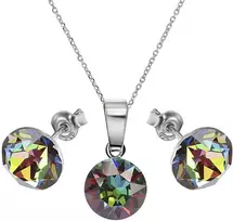 Diamond Sky Jewelry Sidabrinis papuošalų rinkinys moterims DiamondSky „Classic (Vitrail Medium)“ su Swarovski kristalais