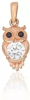 Auksinis pakabukas "Owl" iš raudono 585 prabos aukso