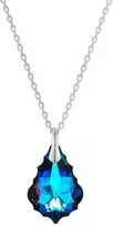 Diamond Sky Jewelry Sidabrinis kaklo papuošalas moterims DiamondSky „Baroque V (Meridian Mėlyna)“ su Swarovski kristalais