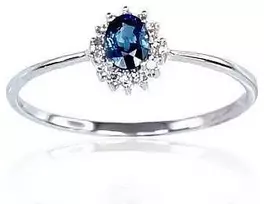 Auksinis žiedas su deimantais moterims Diamond Sky „Ferro“ iš 585 baltojo aukso