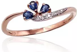 Auksinis žiedas su deimantais moterims Diamond Sky „Imperial Crown IV“