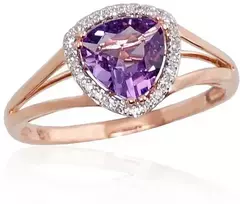 Auksinis žiedas su deimantais moterims Diamond Sky „Princess III“