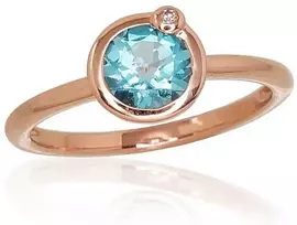 Auksinis žiedas su deimantais Diamond Sky "Garmiona II" iš raudono, 585 prabos aukso