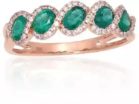 Auksinis žiedas su deimantais Diamond Sky "Athena IV" iš raudono, 585 prabos aukso