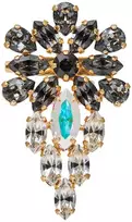 Diamond Sky Jewelry Segė moterims DiamondSky "Mirtel (Sidabrinis Night / Graphite / Aurora Borealis)" su Swarovski kristalais