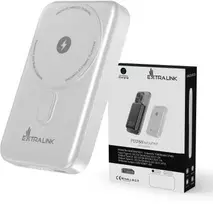 Extralink MagSafe 10000mAh Balta | Maitinimo bankas | Maitinimo blokas, 38,5 Wh PD20W+15W USB-C USB-A