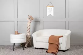 Venture Design Vaikiška sofa, Måna, 72x44 cm, Balta