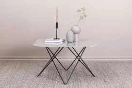 Venture Design Sofos stalas, Tristar, 80x80x50 cm, Juoda/Pilka