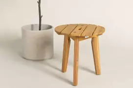 Venture Design Šoninis stalas, Chania, ø 40 cm, Natūrali
