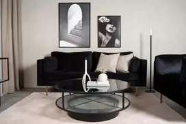 Venture Design Sofos stalas, Falsterbo apvalus, ø100 cm, juodas