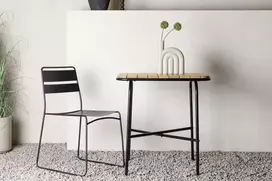 Venture Design Kavinės stalas, Holmbeck, 88x70x74 cm, Juodas