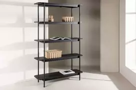Venture Design Atvira knygų lentyna Heim 120 × 190 cm, juoda