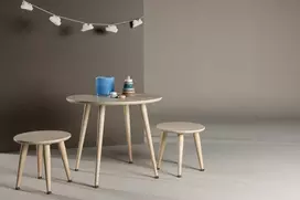 Venture Design Vaikiškas staliukų rinkinys, balintas, 60 cm, baltas