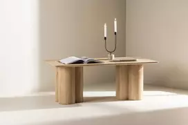 Venture Design Sofos stalas, Olivia, 120x60 cm, Natūrali