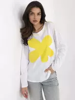 Italy Moda Palaidinė-MI-BZ-M6169.03-balta-geltona