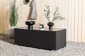 Venture Design Sofos stalas, Londonas, 120x50 cm, Juodas