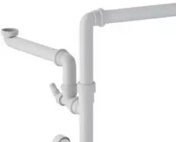 Geberit sifonas dviem kriauklėms - su čiaupu, 40 mm x 1,1/2