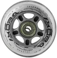 PU 76x24 82A TRANSPARENT (4 vnt.) + ABEC-7 (8 vnt.) NILS EXTREME RINKINYS