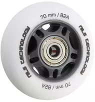 PU 70x24 82A MATTE Baltas (4 vnt.) + ABEC-9 (8 vnt.) NILS EXTREME RINKINYS