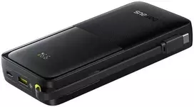 Powerbank Baseus Bipow 2 20000mah 20W su ekranėliu ir įmontuotu kabeliu USB-C - juodos spalvos