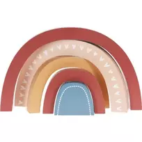 Home Styling Collection RAINBOW Medinė vaivorykštė, vaikų kambario dekoracija, 26,5 x 2,5 x 15,2 cm