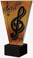 Victoria Sport Monochrome Glass Trophy ant marmuro pagrindo – MUZIKA