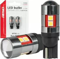 LED lemputės Canbus T10 W5W 9 SMD 3030 baltos 12V 24V 36V 48V amio-04244