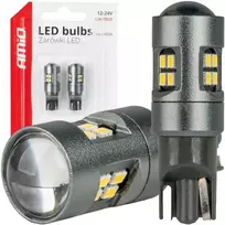LED lemputės Canbus T10 W5W 16SMD 2016 baltos 12V 24V amio-04234