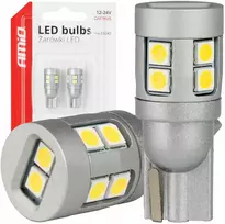 LED lemputės Canbus T10 W5W 12 SMD 3030 baltos 12V 24V amio-04243