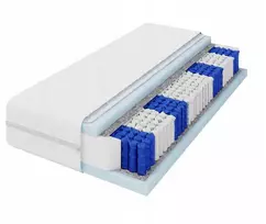 FDM Dvipusis čiužinys vidutinio kietumo spyruoklinis 180x200 BLANC