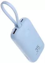 Nešiojamoji baterija Veger K1 (W1188) PD QC3.0 35W 10000 mAh su integruotu USB-C laidu / Lightning mėlynas