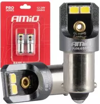 LED lemputės Canbus Pro T4W BA9s 4x2016 SMD baltos 12v 24v amio-03579