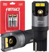 LED lemputės Canbus Pro T10 W5W 4x2016 SMD baltos 12V 24V amio-03577