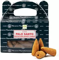 Atbulinio smilkimo Krioklio Efekto Backflow kūgiai Palo Santo, Satya, 75g