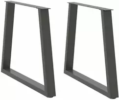 Valgomojo stalo kojos, V formos, 2 vnt., antracito spalvos, 80x(72-73,3) cm, plienas