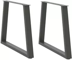 Valgomojo stalo kojos, V formos, 2 vnt., antracito spalvos, 70x(72-73,3) cm, plienas