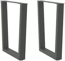 Valgomojo stalo kojos, V formos, 2 vnt., antracito spalvos, 70x(72-73,3) cm, plienas
