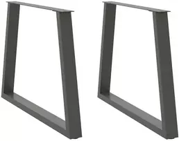 Valgomojo stalo kojos, V formos, 2 vnt., antracito spalvos, 100x(72-73,3) cm, plienas