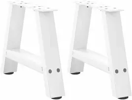 Kavos staliuko kojelės, A formos, 2 vnt., baltos, 40x(30-31) cm, plienas